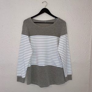 Women’s Striped Color Block Brown Top